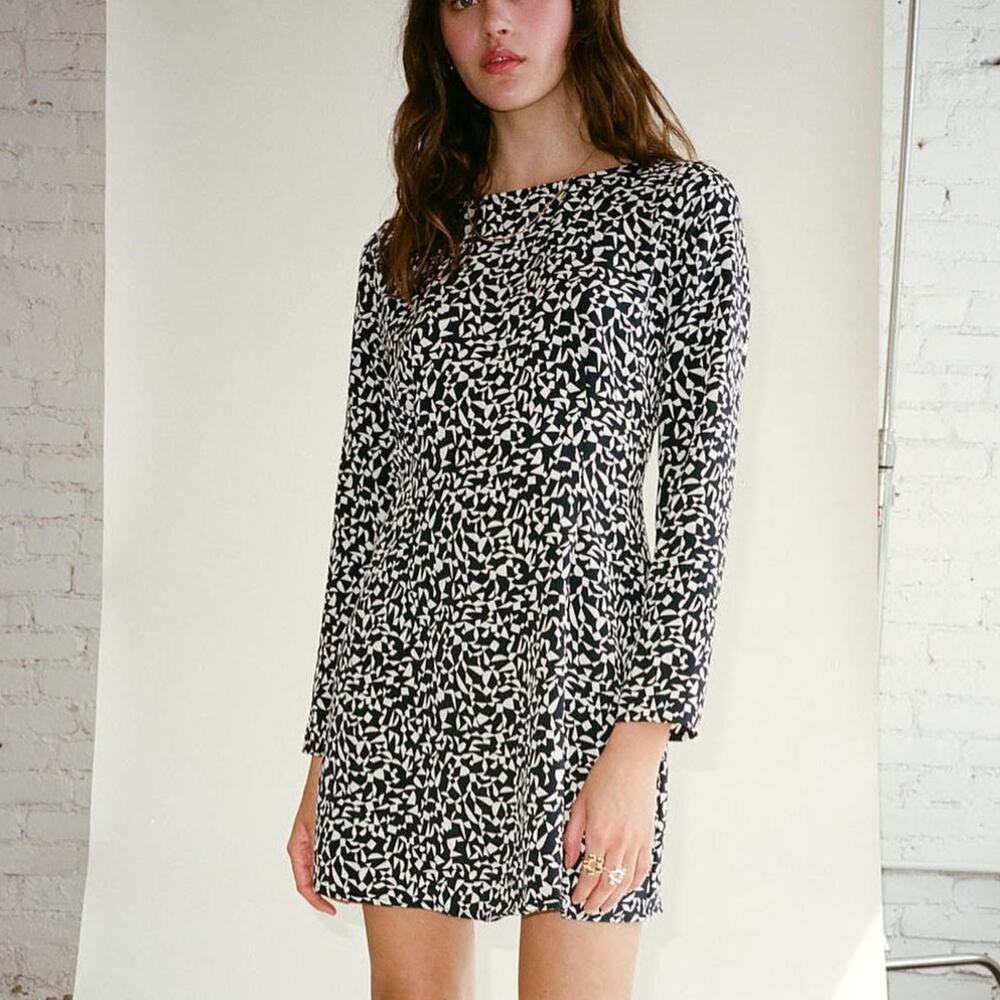 Lisa Says Gah Inez Dress Black White NWT